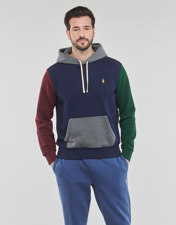 Clothing Men Sweaters Polo Ralph Lauren SWEATSHIRT CAPUCHE EN MOLLETON Multicolour / Marine