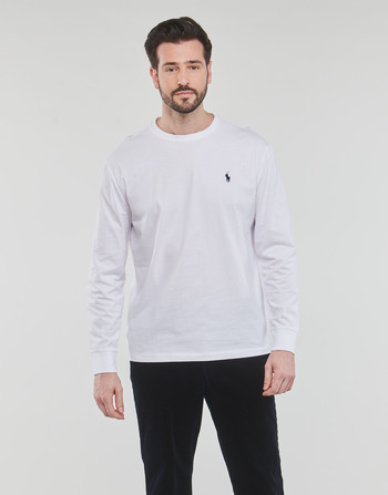 Clothing Men Long sleeved tee-shirts Polo Ralph Lauren TSHIRT MANCHES LONGUES EN COTON White