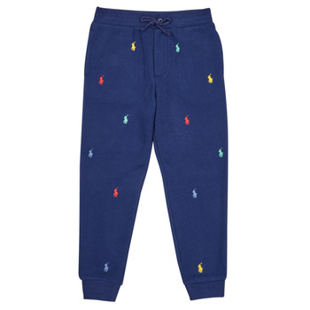 Clothing Boy Tracksuit bottoms Polo Ralph Lauren PO PANT-PANTS-ATHLETIC Marine / Multicolour