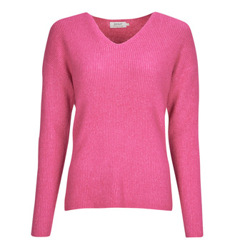 Clothing Women Jumpers Only ONLCAMILLA V-NECK L/S PULLOVER KNT Pink