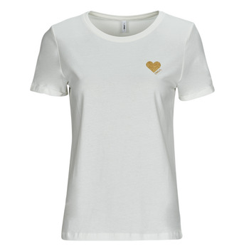 Clothing Women Short-sleeved t-shirts Only ONLKITA S/S LOGO TOP White