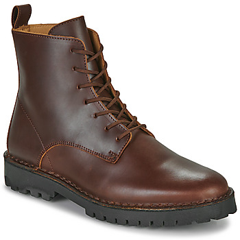 Shoes Men Mid boots Selected SLHRICKY LEATHER LACE-UP BOOT Brown