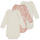 Clothing Girl Sleepsuits Petit Bateau BODY US ML CLOUDY PACK X3 Pink / White