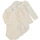 Clothing Children Sleepsuits Petit Bateau BODY US ML CUR DE BEURRE PACK X3 White