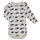 Clothing Children Sleepsuits Petit Bateau BODY US ML BALEINE PACK X5 Multicolour