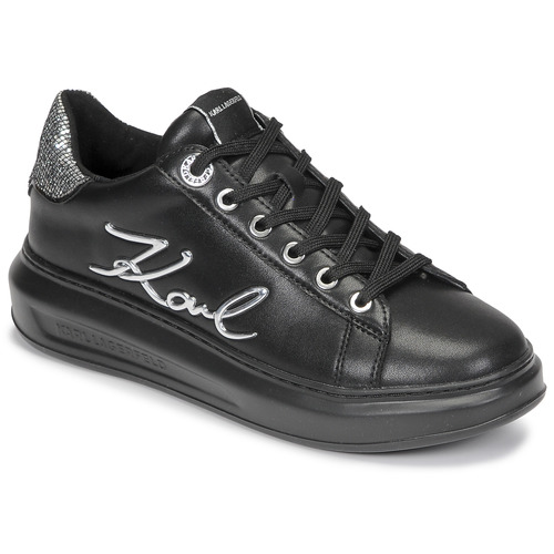 Shoes Women Low top trainers Karl Lagerfeld KAPRI Signia Lace Lthr Black / Silver