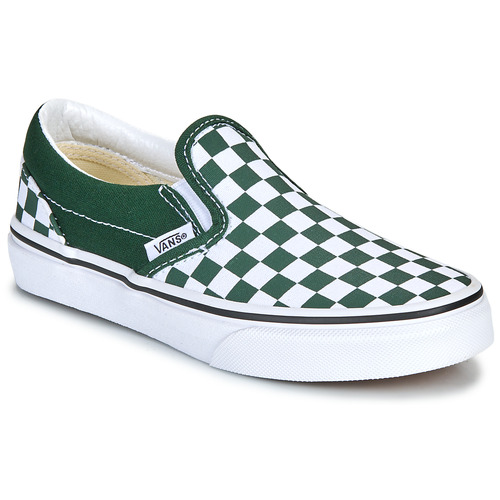 Shoes Children Slip-ons Vans UY Classic Slip-On Green / White