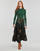 Clothing Women Long Dresses Desigual LENA Green / Multicolour