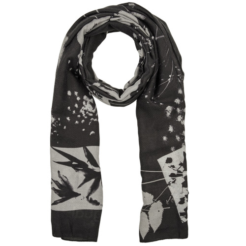 Clothes accessories Women Scarves / Slings Desigual FLORAL BW RECTANGLE Black / White