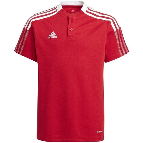 Clothing Boy Short-sleeved t-shirts adidas Originals Tiro 21 Polo Red