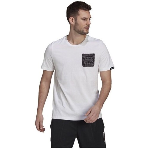 Clothing Men Short-sleeved t-shirts adidas Originals TX Pocket Tee M White