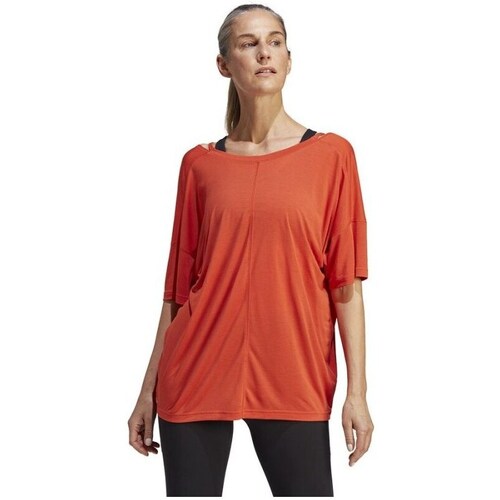 Clothing Women Short-sleeved t-shirts adidas Originals Yoga Studio Orange