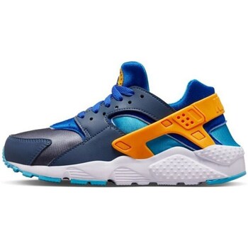 Shoes Children Low top trainers Nike Air Huarache Run JR Orange, Navy blue