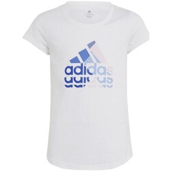 Clothing Girl Short-sleeved t-shirts adidas Originals Big Logo GT JR White