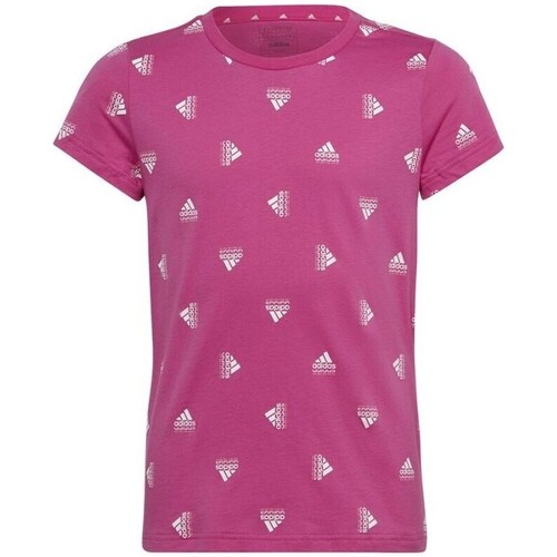 Clothing Girl Short-sleeved t-shirts adidas Originals Bluv Tee JR Pink