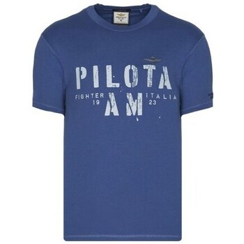 Clothing Men Short-sleeved t-shirts Aeronautica Militare TS2092J53821263 Blue, White