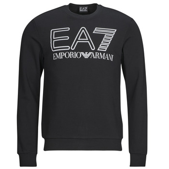Clothing Men Sweaters Emporio Armani EA7 LOGO SERIES SWEATSHIRT Black
