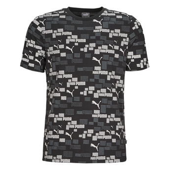 Clothing Men Short-sleeved t-shirts Puma ESS+ LOGO LAB AOP TEE Black / Grey