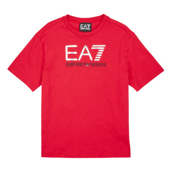 Clothing Boy Short-sleeved t-shirts Emporio Armani EA7 VISIBILITY TSHIRT Red