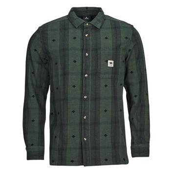 Clothing Men Long-sleeved shirts Rip Curl QUALITY SURF PRODUCTS FLANNEL Green / Black