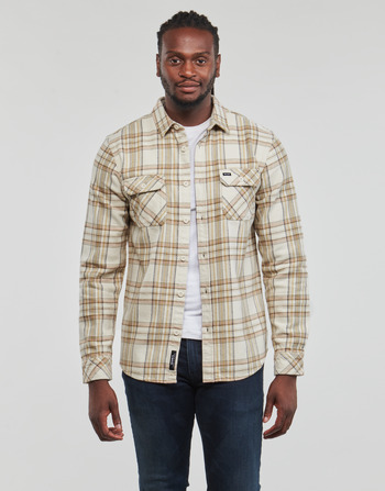 Clothing Men Long-sleeved shirts Rip Curl GRIFFIN FLANNEL SHIRT Beige