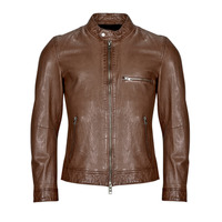 Clothing Men Leather jackets / Imitation leather Oakwood BOBBY Cognac
