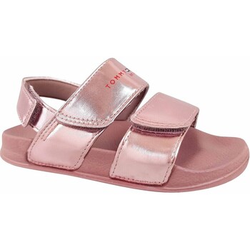 Shoes Children Sandals Tommy Hilfiger Logo Velcro Sandal Pink
