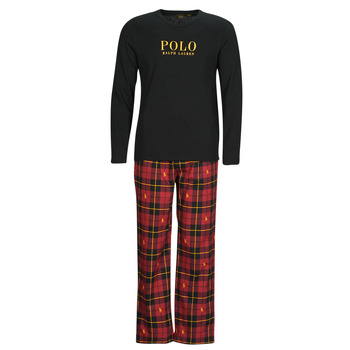 Clothing Men Sleepsuits Polo Ralph Lauren L/S PJ SLEEP SET Black / Red