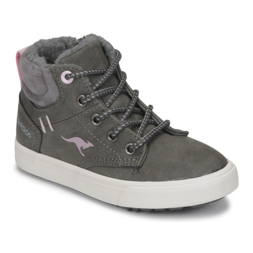 Shoes Girl Hi top trainers Kangaroos Kavu X Grey / Pink