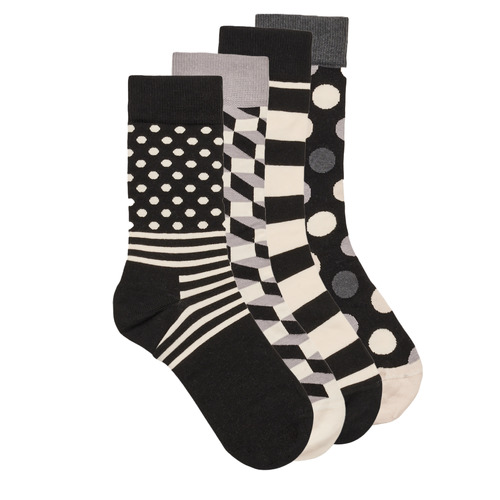 Shoe accessories High socks Happy socks CLASSIC BLACK Black / White