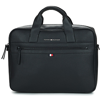 Bags Men Briefcases Tommy Hilfiger ESSENTIAL PU COMPUTER BAG Black