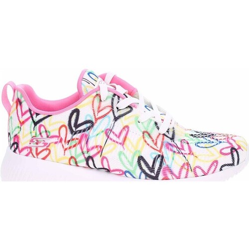 Shoes Women Low top trainers Skechers Bobs Squad Starry Love Yellow, White, Pink