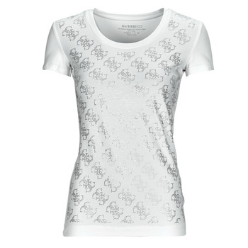 Guess SS VN 4G ALLOVER TEE women's T shirt in White