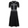 Clothing Women Long Dresses Karl Lagerfeld S SLV KNIT DRESS Black / White