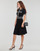 Clothing Women Long Dresses Karl Lagerfeld S SLV KNIT DRESS Black / White