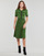 Clothing Women Long Dresses Karl Lagerfeld S SLV KNIT DRESS Green / Black