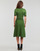 Clothing Women Long Dresses Karl Lagerfeld S SLV KNIT DRESS Green / Black