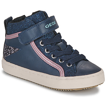 Shoes Girl Hi top trainers Geox J KALISPERA GIRL Marine / Pink