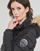 Clothing Women Duffel coats Superdry FUJI HOODED LONGLINE PUFFER Black