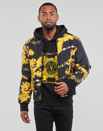 Clothing Men Jackets Versace Jeans Couture GASD04 Black / Reversible / Printed / Baroque
