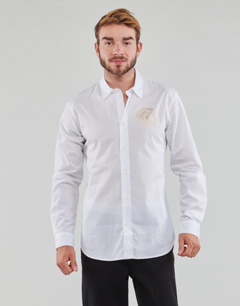 Clothing Men Long-sleeved shirts Versace Jeans Couture GALYS2 White / Gold