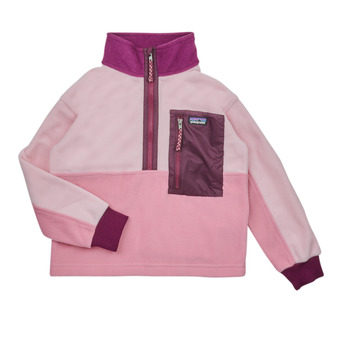 Clothing Girl Fleeces Patagonia KIDS MICRODINI 1/2 ZIP PULLOVER Pink / Purple