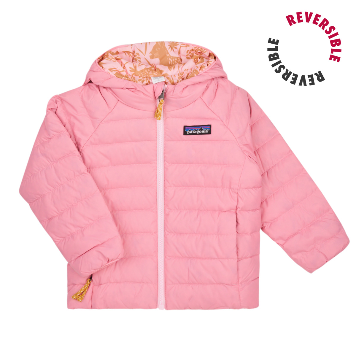 patagonia  baby reversible down sweater hoody  girls's children's jacket in pink