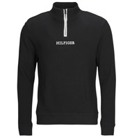 Clothing Men Sweaters Tommy Hilfiger HALF ZIP SWEAT Black