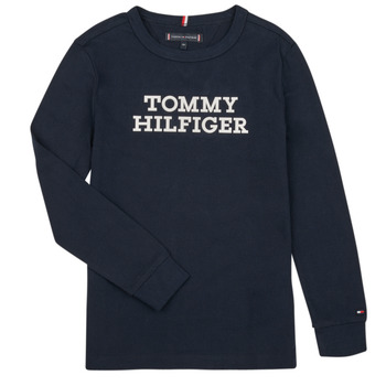 Clothing Boy Long sleeved tee-shirts Tommy Hilfiger TOMMY HILFIGER LOGO TEE L/S Marine