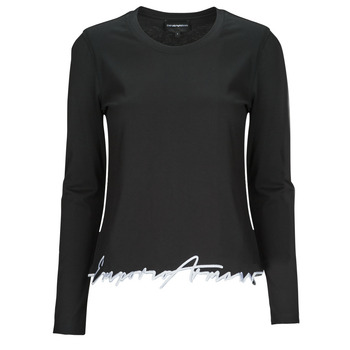 Clothing Women Long sleeved tee-shirts Emporio Armani 6R2T8H Black / White