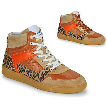 Shoes Women Hi top trainers Ikks BX80075 Beige / Orange