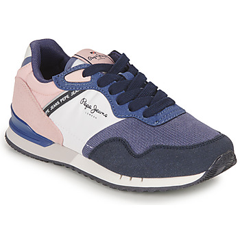 Shoes Girl Low top trainers Pepe jeans LONDON CLASSIC G Marine / Pink