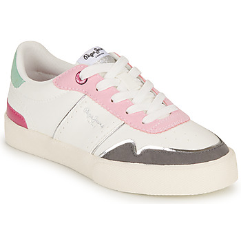 Shoes Girl Low top trainers Pepe jeans KENTON COOL G White / Multicolour