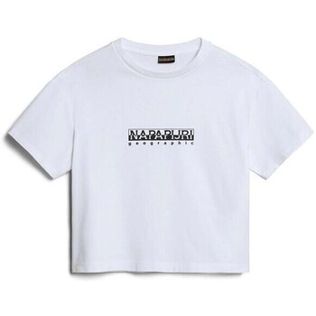 Clothing Women Short-sleeved t-shirts Napapijri Sbox Crop 3 White